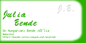 julia bende business card